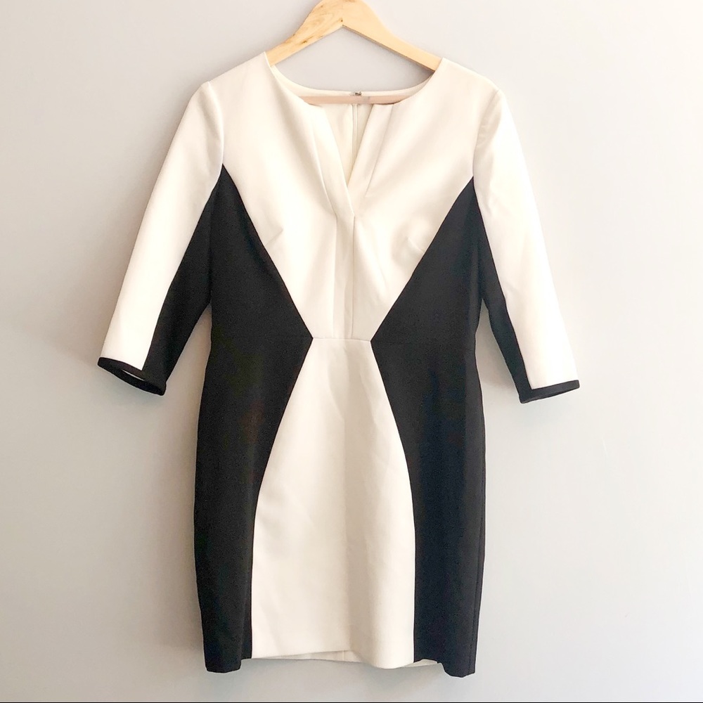 Black Halo Terri Mini Dress Black White size 12